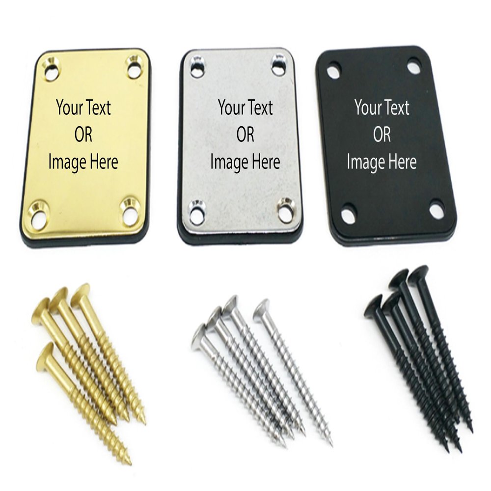 Guitar neckplate Personalized Guitar neckplate (Black)