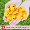 Kiddie Play 25 Bouncy Balls for Kids Party Favors | Ducks Bouncy Ball 27mm | Superball Small Rubber Balls for Kids view 2