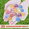 Kiddie Play 25 Bouncy Balls for Kids Party Favors | Glitter Bouncy Ball 27mm | Superball Small Rubber Balls for Kids view 2
