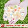 Kiddie Play 25 Bouncy Balls for Kids Party Favors Flowers Bouncy Ball 27mm Superball Small Rubber Balls for Kids view 2