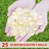 Kiddie Play 25 Bouncy Balls for Kids Party Favors Clear Bouncy Ball 27mm Superball Small Rubber Balls for Kids view 2