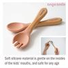 Baby Feeding Essentials Silicone Ange Smile 12 Set Bib, Baby Bowl, Suction Plate, Spoon, Fork Eating Utensils for 6+ Months Kids Toddler Kawaii (Pink) view 4