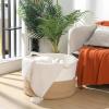 Sawysine 6 Pcs 20 x 20 x 13 Inch Extra Large Cotton Woven Basket with Handle Woven Laundry Blanket Baskets for Organizing Storage Rope Basket for Cloth Blanket Toy Living Room Bathroom view 3