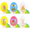 Light Up Easter Eggs Toy Gifts for Kids, 6 Cute Easter Egg Spinning Tops with Flash & Music, Easter Basket Stuffers Essentials, Easter Eggs Hunt Prize, Kids Goodie Bag Fillers, Party Favor Novelty Toy view 2