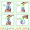 Light Up Easter Eggs Toy Gifts for Kids, 6 Cute Easter Egg Spinning Tops with Flash & Music, Easter Basket Stuffers Essentials, Easter Eggs Hunt Prize, Kids Goodie Bag Fillers, Party Favor Novelty Toy view 3