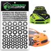Dragon Grips RC Body Clip Hole Protectors, 49pc Black PVC Stickers for 1/10 RC Crawler Body Shells, Stick-on Accessories That Prevent Clip Hole Damage and Cracking, Protect Custom-Painted Bodies view 1