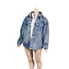 1/6 Scale Female Clothes, Female Denim Shirt Loose Coat Top Clothes for 12inch PH TBL JO UD Worldbox Action Figure Body (Purple) view 1