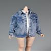 1/6 Scale Female Clothes, Female Denim Shirt Loose Coat Top Clothes for 12inch PH TBL JO UD Worldbox Action Figure Body (Purple) view 3