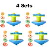 Sepco 4 Sets of 20PCS Super Stacking Spinning Tops Stackable Gyroscope Spinner Top Tower with Launcher Kit Manual Stacked Gyro Stack Spin Toys for Boys and Girls School Students Prizes view 2