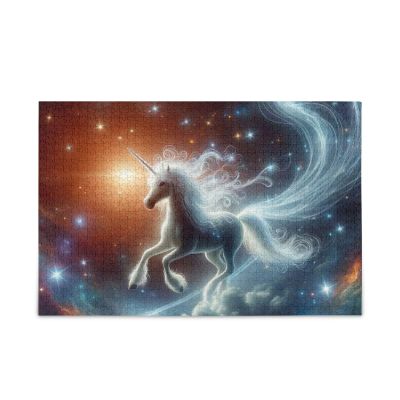1000 Pieces Jigsaw Puzzle Horse in Space Challenging Puzzle Game for Adults Teens