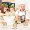 Promise Babe Kids Knife Set for Real Cooking and Baking, 14 Pcs Food Grade Montessori Kitchen Tools, Toddler Kitchen Tools with Safe Toddler Knife Set, Cutting Board, Kids Apron and Rolling Pin view 2