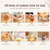 Promise Babe Kids Knife Set for Real Cooking and Baking, 14 Pcs Food Grade Montessori Kitchen Tools, Toddler Kitchen Tools with Safe Toddler Knife Set, Cutting Board, Kids Apron and Rolling Pin view 4