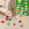 AKAYOK Felt Pieces Fruit Vegetable Felt Flannel Board Pieces Learning Fruit Vegetable with Name, Cute Educational Learning Toys Kids view 2