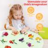 AKAYOK Felt Pieces Fruit Vegetable Felt Flannel Board Pieces Learning Fruit Vegetable with Name, Cute Educational Learning Toys Kids view 4
