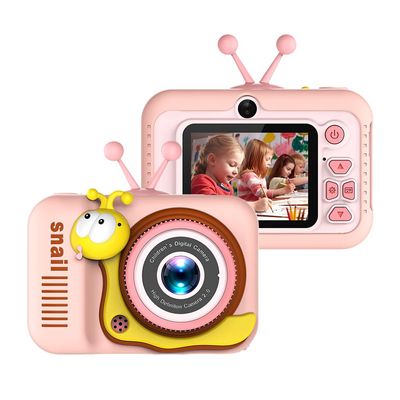 Andoer 720P Cute Cartoon Kids Camera Digital Camera 20MP Children Camera Kids Selfie Camera for Boys and Girls 4X Digital Zoom 2.0-inch Screen Dual Lenses Birthday Gift Festival Gift Great Gift