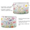 xigua Wild Flowers Cotton Rope Basket with Handle, Baby Storage Laundry Hamper for Clothes Blankets Toys, Large Round Storage Basket for Bedroom Bathroom Nursery Decor view 3