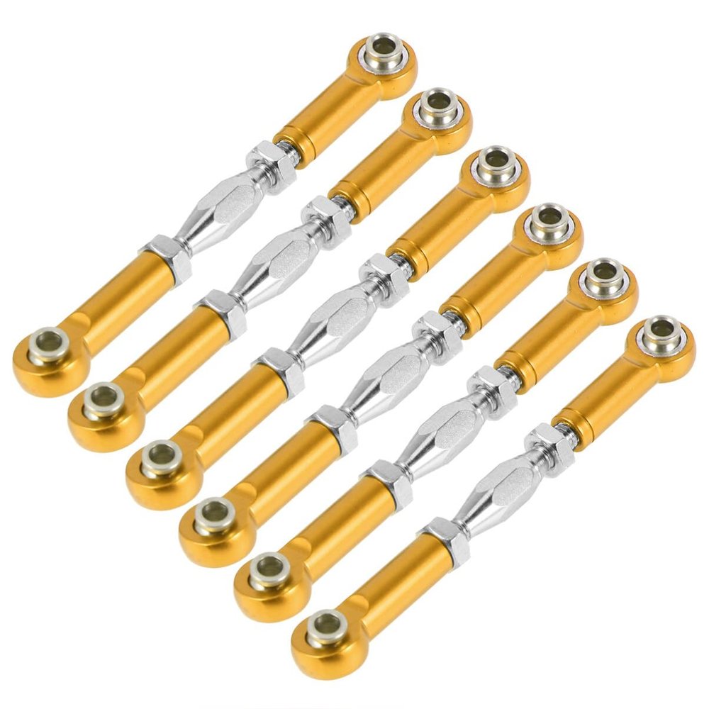 VICASKY Upgrade Your Rc Car 6pcs 71mm Aluminum Rod Linkage Turnbuckle Rods Easy Install for 1/10 Rc Car Steering