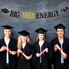 Big MBA Energy Banner, Congrats Grad, Congratulations on Master of Business Administration Degree, College/Universary Graduation Party Decorations Supplies, Black and Gold Glitter view 3