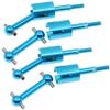 4Pcs Treehobby Aluminum Alloy Drive Shaft Dog Bone Dogbone & Wheel Stub Axle Cup Compatible with Tamiya TT01 TT02 1/10 RC Car Upgrades Parts(Blue) view 1