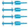 4Pcs Treehobby Aluminum Alloy Drive Shaft Dog Bone Dogbone & Wheel Stub Axle Cup Compatible with Tamiya TT01 TT02 1/10 RC Car Upgrades Parts(Blue) view 4