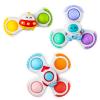 ALASOU 3PCS Pop Suction Cup Spinner Sensory Airplane Travel Toys for 1 Year Old Boy Girl Infant Toddlers|Novelty Spinning Tops 12 18 Months|1 2 Year Old Boy Birthday Gift|Baby Bath Toy Kids Ages 1-3 view 1