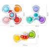 ALASOU 3PCS Pop Suction Cup Spinner Sensory Airplane Travel Toys for 1 Year Old Boy Girl Infant Toddlers|Novelty Spinning Tops 12 18 Months|1 2 Year Old Boy Birthday Gift|Baby Bath Toy Kids Ages 1-3 view 2