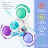 ALASOU 3PCS Pop Suction Cup Spinner Sensory Airplane Travel Toys for 1 Year Old Boy Girl Infant Toddlers|Novelty Spinning Tops 12 18 Months|1 2 Year Old Boy Birthday Gift|Baby Bath Toy Kids Ages 1-3 view 3