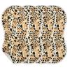 AMmao Brown Leopard Print Burp Cloths 4 Pack Muslin Burping Cloth Cotton Burp Towel Soft Absorbent Baby Burp Cloths for Boys Girls Newborn 22 x 11 in view 1