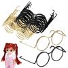 HOLIDYOYO 20Pcs Mini Doll Glasses Wire Rimmed Eyeglasses Props for Dolls 1.38 Inch Small Metal Glasses Accessories for Doll Dress up and Creative Crafts view 1