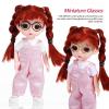 HOLIDYOYO 20Pcs Mini Doll Glasses Wire Rimmed Eyeglasses Props for Dolls 1.38 Inch Small Metal Glasses Accessories for Doll Dress up and Creative Crafts view 3