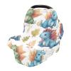 KigaiCute Dragon Baby Car Seat Covers for Newborn, Breathable Nursing Cover for Breastfeeding Moms, Baby Stroller/Shopping Cart/Stretchy Carseat Cover for Boy & Girl view 2