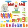 Bmag Balance Math Toys, 3 in 1 Counting Stacking and Balancing Math Learning Game for Kids, STEM Learning Activities Educational Toys with 30 Bears, 10 Numberblocks, 1 Tweezers, 11 Activity Cards view 1