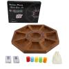 Jyquorp Michigan Rummy Game Deluxe Set Perfect Blend of A Royal Game of Hearts Rummy Poker Wooden Tripoley Board Game Betting Bluffing Game Classical Family Card Game for 100 ChipsWalnut view 1