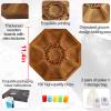 Jyquorp Michigan Rummy Game Deluxe Set Perfect Blend of A Royal Game of Hearts Rummy Poker Wooden Tripoley Board Game Betting Bluffing Game Classical Family Card Game for 100 ChipsWalnut view 2