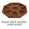 Jyquorp Michigan Rummy Game Deluxe Set Perfect Blend of A Royal Game of Hearts Rummy Poker Wooden Tripoley Board Game Betting Bluffing Game Classical Family Card Game for 100 ChipsWalnut view 3