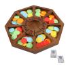 Jyquorp Michigan Rummy Game Deluxe Set Perfect Blend of A Royal Game of Hearts Rummy Poker Wooden Tripoley Board Game Betting Bluffing Game Classical Family Card Game for 100 ChipsWalnut view 4