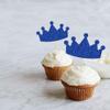 Ephlyn 24Pcs Crown Cupcake Toppers Glitter Queen Crown Cupcake Picks for Queen Princess Theme Baby Shower Girls Wedding Birthday Party Cake Decorations Supplies Dark Blue view 4