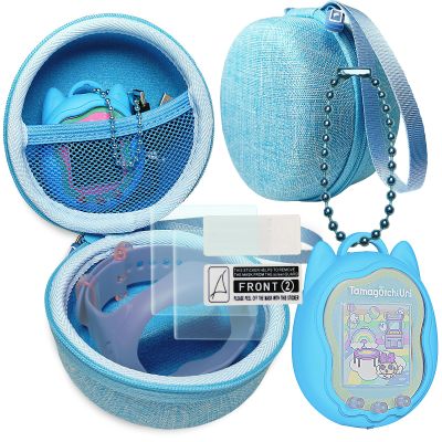 XEGIMOR Silicone Cover and Carrying Case for Tamagotchi Uni Interactive Virtual Pet, Screen Protector for Tamagotchi Uni Watch Digital Pet Accessories