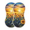 AMmao Sunset Sunflower Field Pattern Burp Cloths 2 Pack Muslin Burping Cloth Cotton Burp Towel Soft Absorbent Baby Burp Cloths for Boys Girls Newborn 22 x 11 in view 1
