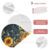 AMmao Sunset Sunflower Field Pattern Burp Cloths 2 Pack Muslin Burping Cloth Cotton Burp Towel Soft Absorbent Baby Burp Cloths for Boys Girls Newborn 22 x 11 in view 3