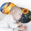 AMmao Sunset Sunflower Field Pattern Burp Cloths 2 Pack Muslin Burping Cloth Cotton Burp Towel Soft Absorbent Baby Burp Cloths for Boys Girls Newborn 22 x 11 in view 4