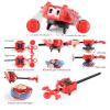 Bey Gyro Blades Sparking Launcher and Grip, Bay Battling Burst String Launcher Left and Right Rotation LR Spin Top Compatible with All Bey Burst Series (B-11+String Ripper Launcher LR - Red) view 2