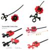 Bey Gyro Blades Sparking Launcher and Grip, Bay Battling Burst String Launcher Left and Right Rotation LR Spin Top Compatible with All Bey Burst Series (B-11+String Ripper Launcher LR - Red) view 3