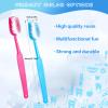Ceonam 2 Pack 15.75x1.57 Inches Giant Toothbrush Props, Oversized Gag Novelty Bath Brushes, Huge Comedy Item for Costume Accessory, Photo Shoots, Party Favors, Pet Grooming, Red and Blue view 2