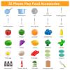 35Pcs Kids Kitchen Toy Accessories, Toddler Pretend Cooking Playset with Play Pots, Pans, Utensils, Cookware, Play Food Set, Toy Vegetables, Learning Gift for Girls & Boys (Blue) view 3