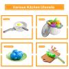 35Pcs Kids Kitchen Toy Accessories, Toddler Pretend Cooking Playset with Play Pots, Pans, Utensils, Cookware, Play Food Set, Toy Vegetables, Learning Gift for Girls & Boys (White) view 4