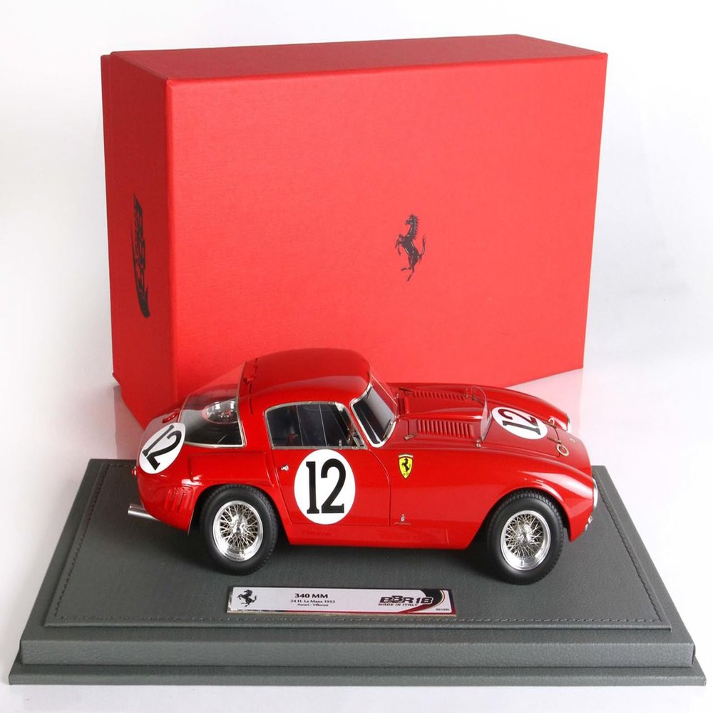 340 MM #12 Alberto Ascari - Luigi Villoresi 24 Hours of Le Mans (1953) with Display CASE Limited Edition to 250 Pieces Worldwide 1/18 Model Car by BBR BBR1852B
