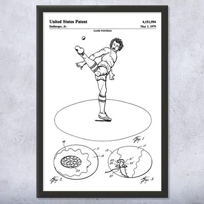 Hacky Sack Patent Framed Print (11x14) Hippie Gifts, Hackysack Art, Dad Gifts, Game Room Art, Hacky Sack Gifts, Gameroom Decor, Wall Art