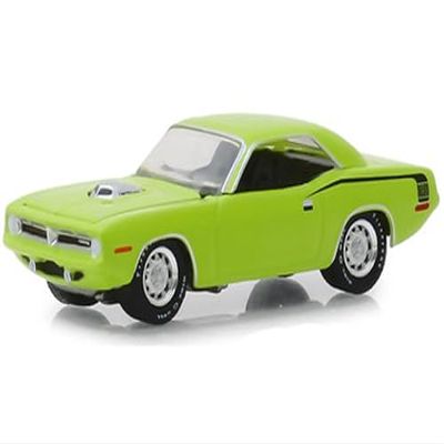 1970 Plymouth HEMI 'Cuda Lime Green Stamps (2013) "America on The Move: Muscle Cars Hobby Exclusive 1/64 Diecast Model Car by Greenlight 30069