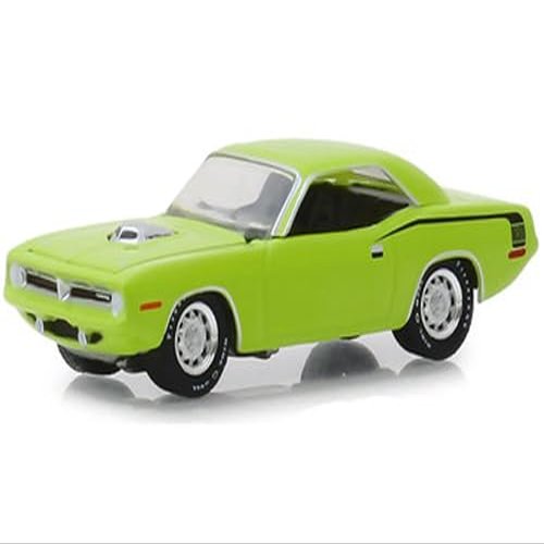 1970 Plymouth HEMI 'Cuda Lime Green Stamps (2013) "America on The Move: Muscle Cars Hobby Exclusive 1/64 Diecast Model Car by Greenlight 30069